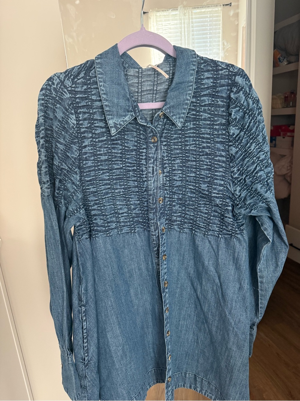 Denim Button-Down Shirt - Blue